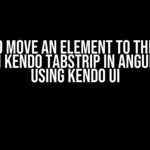 How to Move an Element to the Right Side in Kendo TabStrip in Angular 14 using Kendo UI