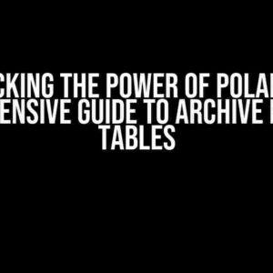 Unlocking the Power of PolarDB: A Comprehensive Guide to Archive Partition Tables